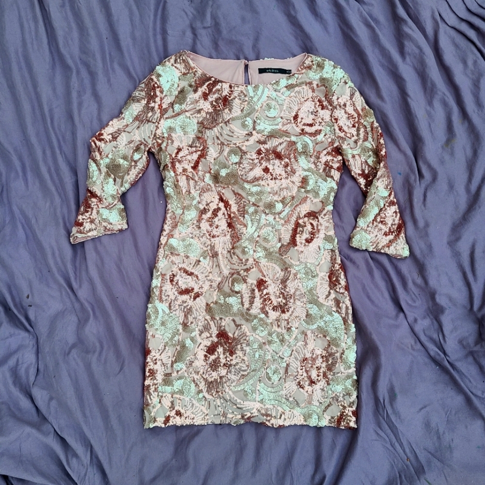 Pink Sequin .arc & co.Co. Size M Mini Dress EUC